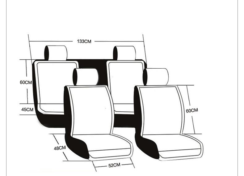 1 Set 5 pcs Sheepskin Seat Cushion Cover-Universal Fit,Australia Wool,Khaki, US $209.98, image 4