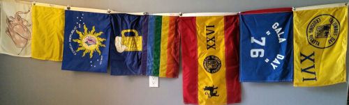 Boating/yacht/sailing vintage flags lot of 8 - ready to fly - nautical decor