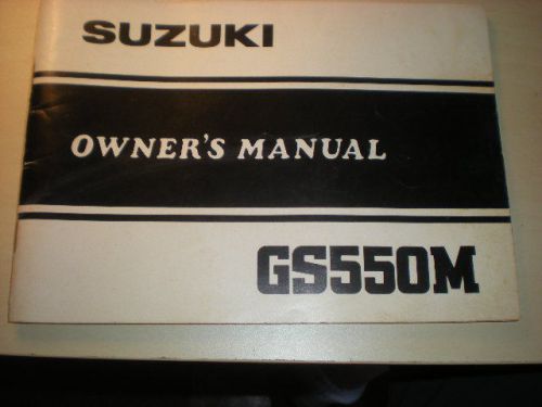 Nos owner's 1982 manual suzuki suzuki gs550 gs550m katana