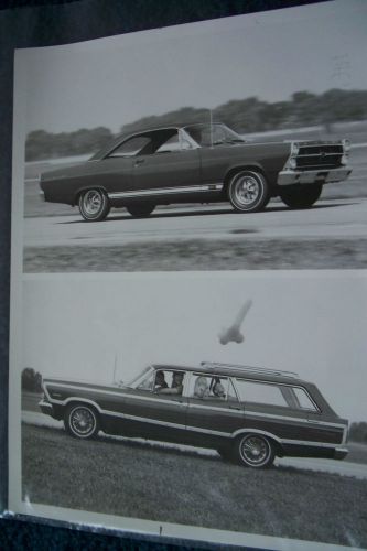 1967 ford fairlane gta &amp; country squire genuine factory issued publicity photo