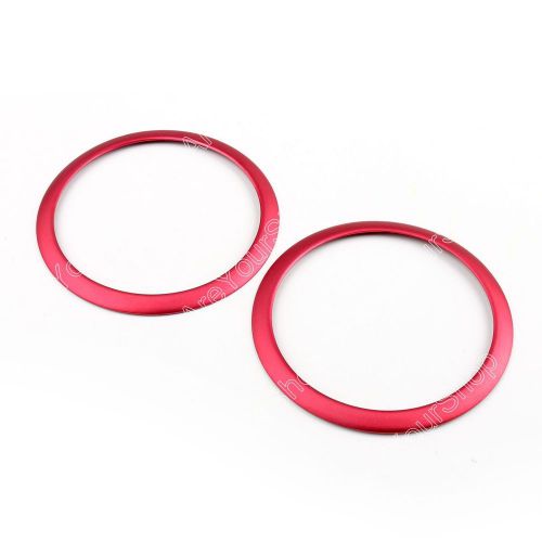 Inner door speaker stereo audio cover trim ring stainless steel for bmw x1 red