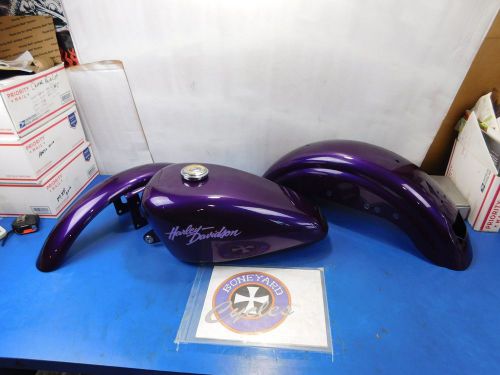 Oem 2001 harley paint tin set front rear fender gas fuel tank evo sportster xl