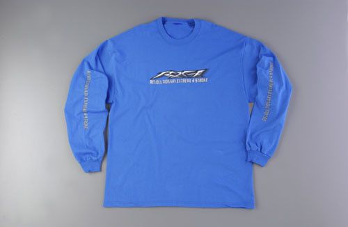 Oem yamaha racing snowmobile rx-1 long sleeve t-shirt  blue