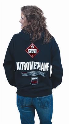 Pro drag sweatshirt hooded cotton black pro drag nitromethane logos men's large