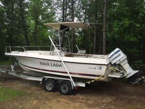 20' well craft open fisherman center console with t top and 175 evinrude a