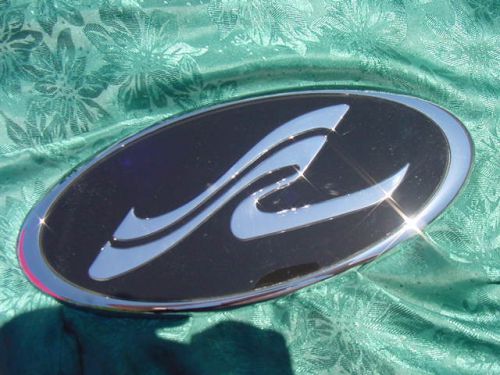 Sea ray searay sr logo emblem badge chrome oval large 11-7/8&#034; long ~ must see !!
