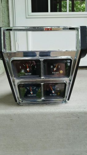 1966 66 chevy caprice impala console gauge cluster package. nice bezel