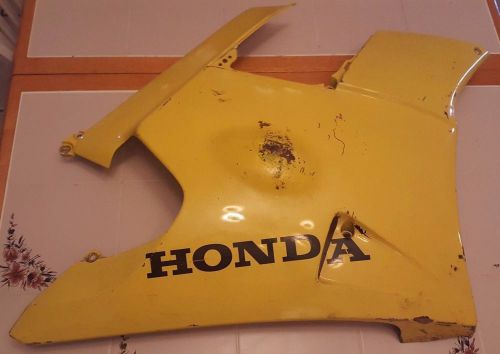 Honda cbr600 f2 91-94 right fairing lower cowl 64300-mv9-0000 yellow ylw stock