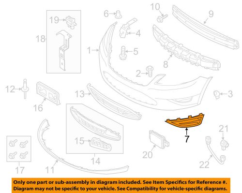 Ford oem 13-15 taurus front bumper-side cover left dg1z17e811aa