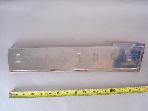 Original vintage - evinrude - metal 17 1/4  inch boat motor emblem / badge /logo