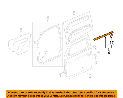 Honda oem 03-11 element-door moulding-belt molding right 72410scva01