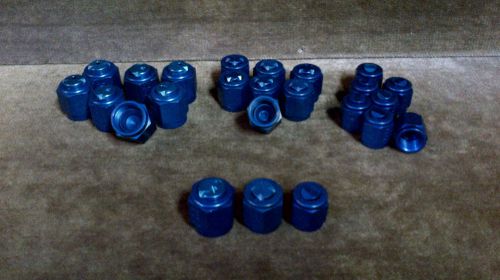 Blue anodized aluminum caps an929-4d,5d &amp; 6d lot of 24 new surplus