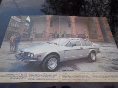 Alfa romeo sprint veloce &amp; sport sedan used original sales brochure