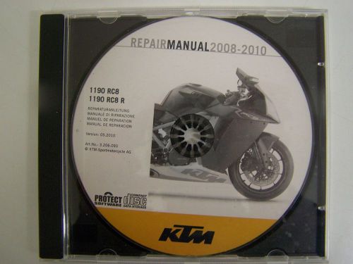 2008-2010 ktm 1190 rc8 rc8r motorcycle repair service shop manual new disc