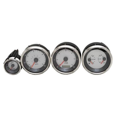 Faria custom black / silver boat illuminated 4 piece multi function inboard / ou