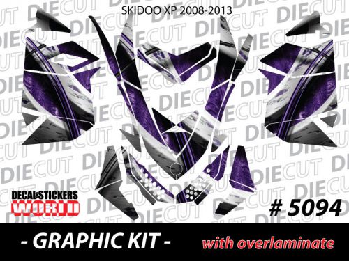 Ski-doo xp mxz snowmobile sled wrap graphics sticker decal kit 2008-2013 5094