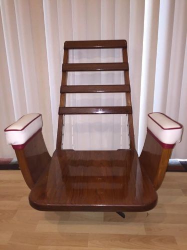Teak captain's helm chair **used one season**