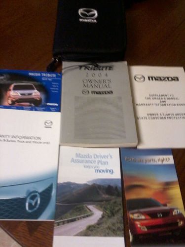 2004 mazda tribute owners manual with case