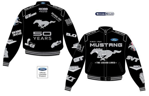 50 years mustang multi logo jacket - mach gt/cs boss gt svt 50th anniversary