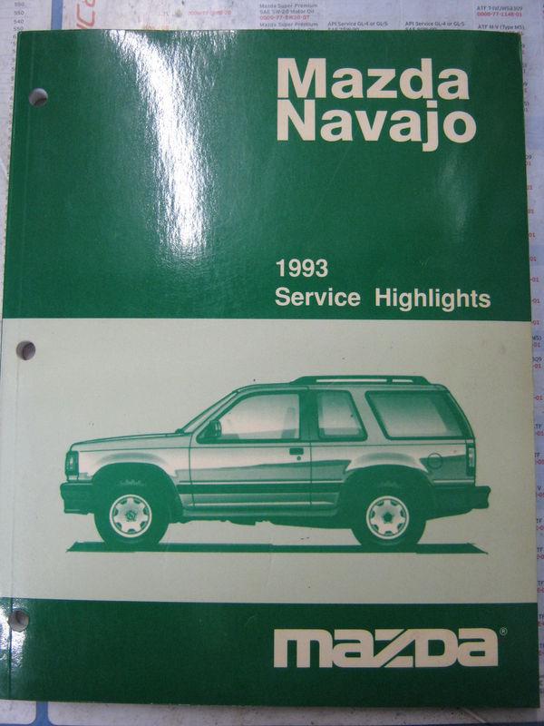 1993 mazda navajo service highlights manual