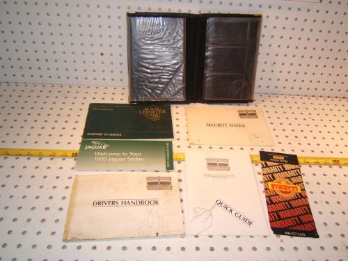 Jaguar 1995 xj6 owner hand oem 1 set of 5 books / papers &amp; jaguar black 1 case
