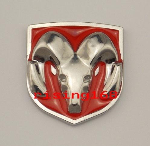 Red new 3d car metal emblems badges decal for dodge ram r96