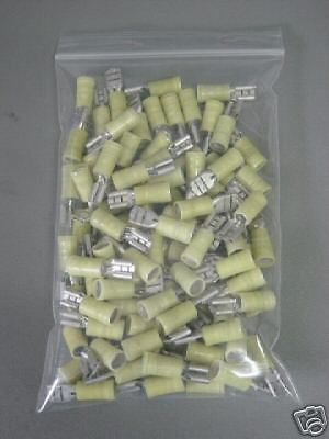 100 terminal spade connectors for 10-12 gauge wire