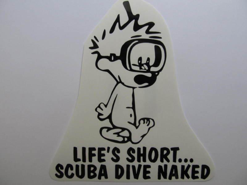 Scuba dive tank gear decal mask snorkel diver suit sticker any color