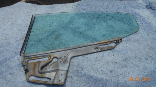 66 67 dodge charger oem tint passenger quarter glass assembly w/ bracket nice