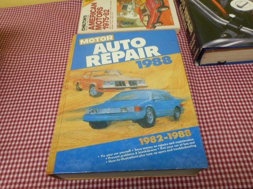 Motor auto repair manual 1982 thru 1988 vintage car repair book