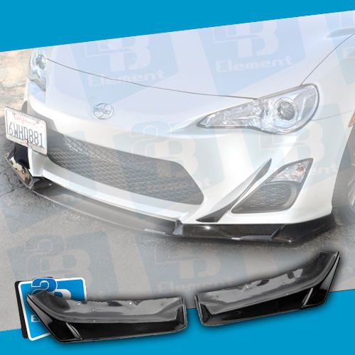 Password jdm gloss carbon 2pc front splitter fit for 2013 - 2016 scion fr-s verb