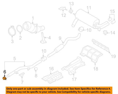 Bmw oem 12-16 528i 2.0l-l4 exhaust-front pipe clamp 18308632361