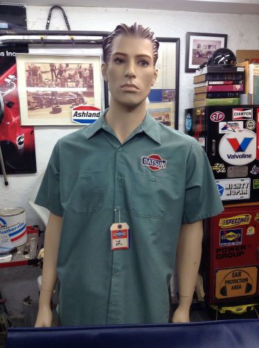 Vintage datsun 70's mechanic shirt-  / concert- size large