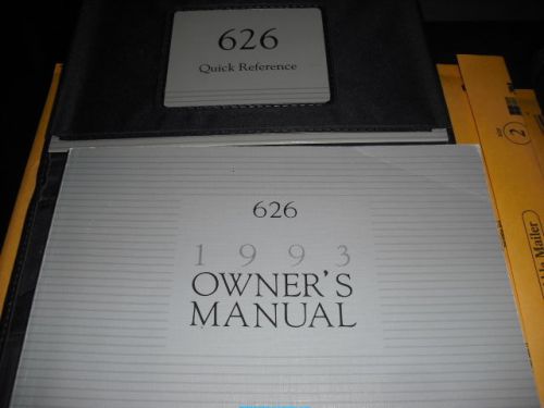 1993  mazda 626 owners manual &amp; case