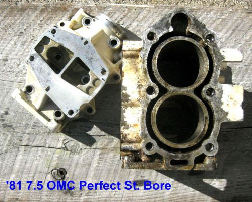 Cyl. block &amp; crankcase &#039;81 7.5hp omc - excellent standard bore - used