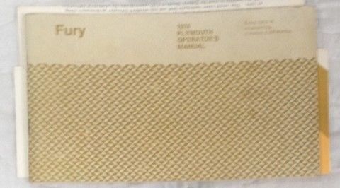 Plymouth fury owners manual 1974 with accessory flyer, warranty, service menu