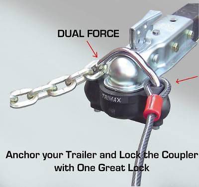 Trimax universal boat trailer coupler tongue hitch lock 1 umax 100