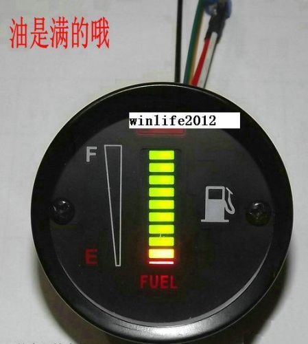 2014 new 12v fuel level gauge/green led fuel meter  car/motorcycle