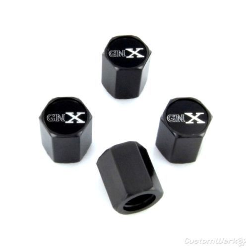 Buick gnx logo black tire stem valve caps - new!