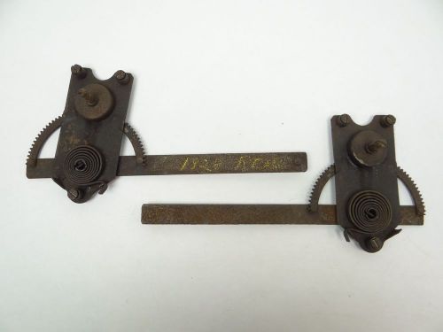 Vintage pair used old 1928 car automobile rear window regulators assemblies