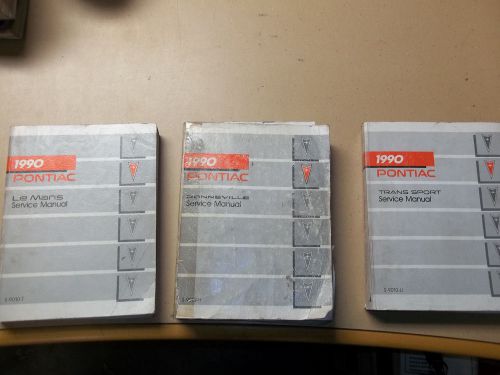 1990 pontiac bonneville, trans sport, &amp; lemans service manual. 3 books total