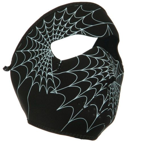Neoprene mask zanheadgear full mask spiderweb reversible to solid black wnfm057g