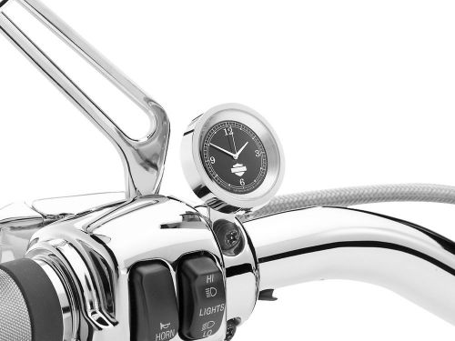 Harley-davidson new  oem original handlebar clock - 1.5&#034; black/chrome - 75041-03