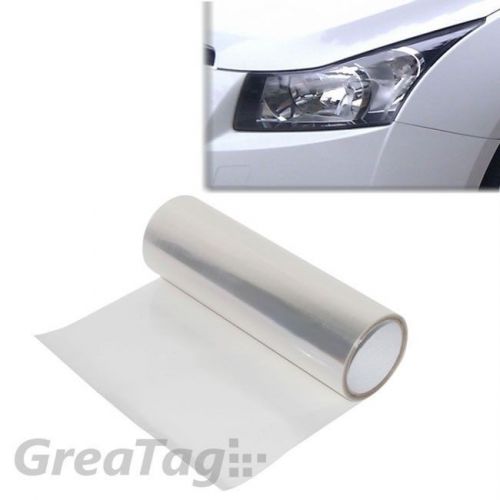 72&#034;x12&#034; clear headlight tail lamp bumper thin film decoration windshield sheet