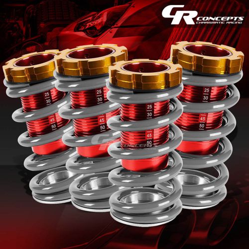 Red scaled 1-4&#034;drop height adjustable coilover for 88-00 civic eg/ek/dc silver