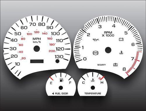 2000-2002 saturn s-series sl sc 130 mph dohc dash cluster white face gauges