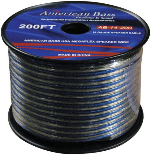 14 gauge 200ft megaflex speaker wire american bass ab14200 wire