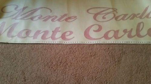 Monte carlo windshield decal