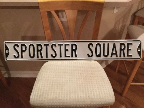 Sportster square street sign. metal heavy. 40" long