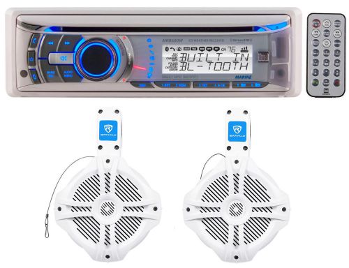 Dual amb600w marine/boat cd player/receiver+6.5&#034; 250 watt wakeboards+remote